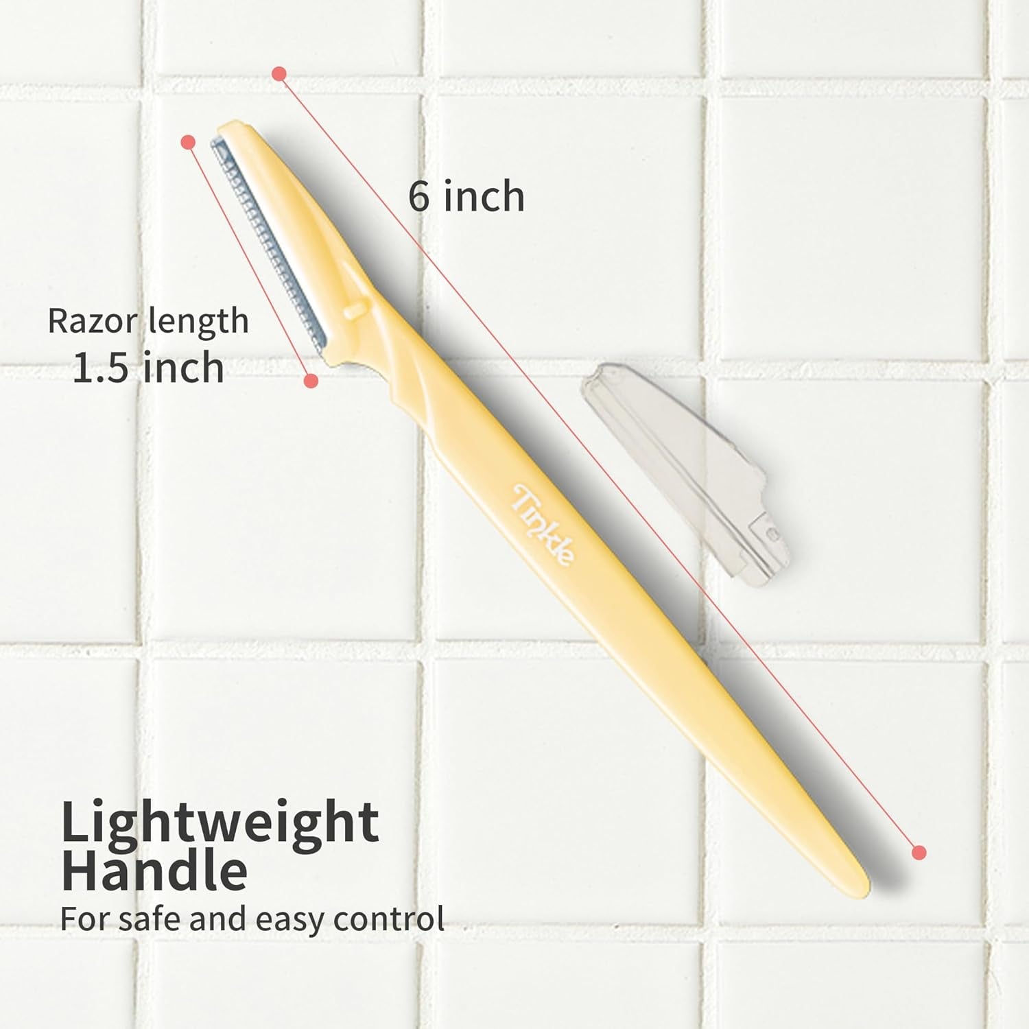 Dermaplaning Tool 6 Razors/Dermaplanie Razor, Eyebrow Razor, Facial Razor, Face Razor Peach Fuzz Remover, Exfoliating Face with Stainless Steel Safety Cover for Sensitive Skin